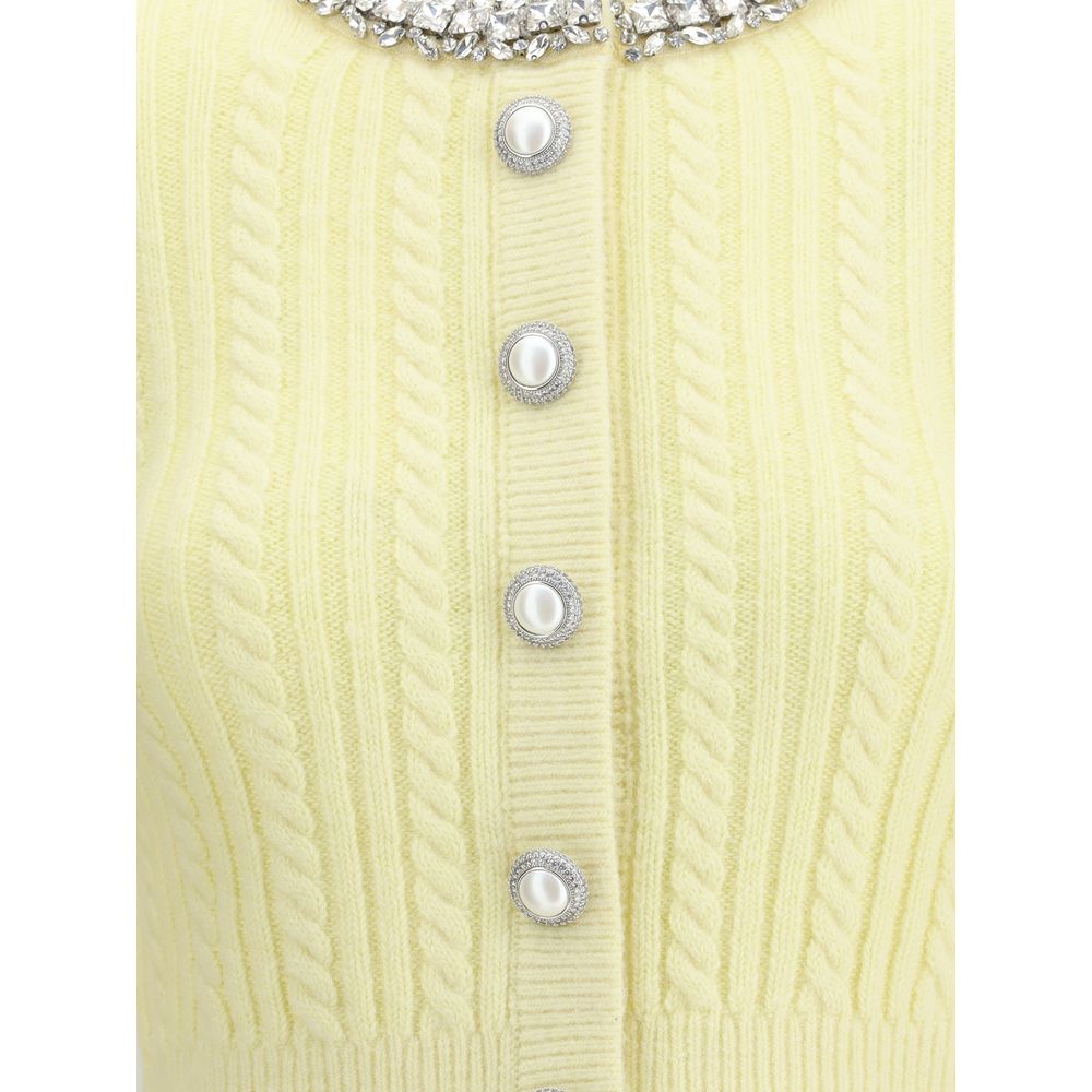 Self-Portrait Bicolor Polyamide Cardigan