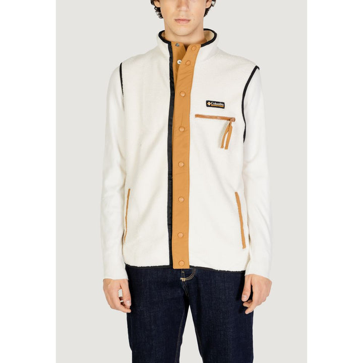 Columbia Cream Polyester Sleveless Jacket