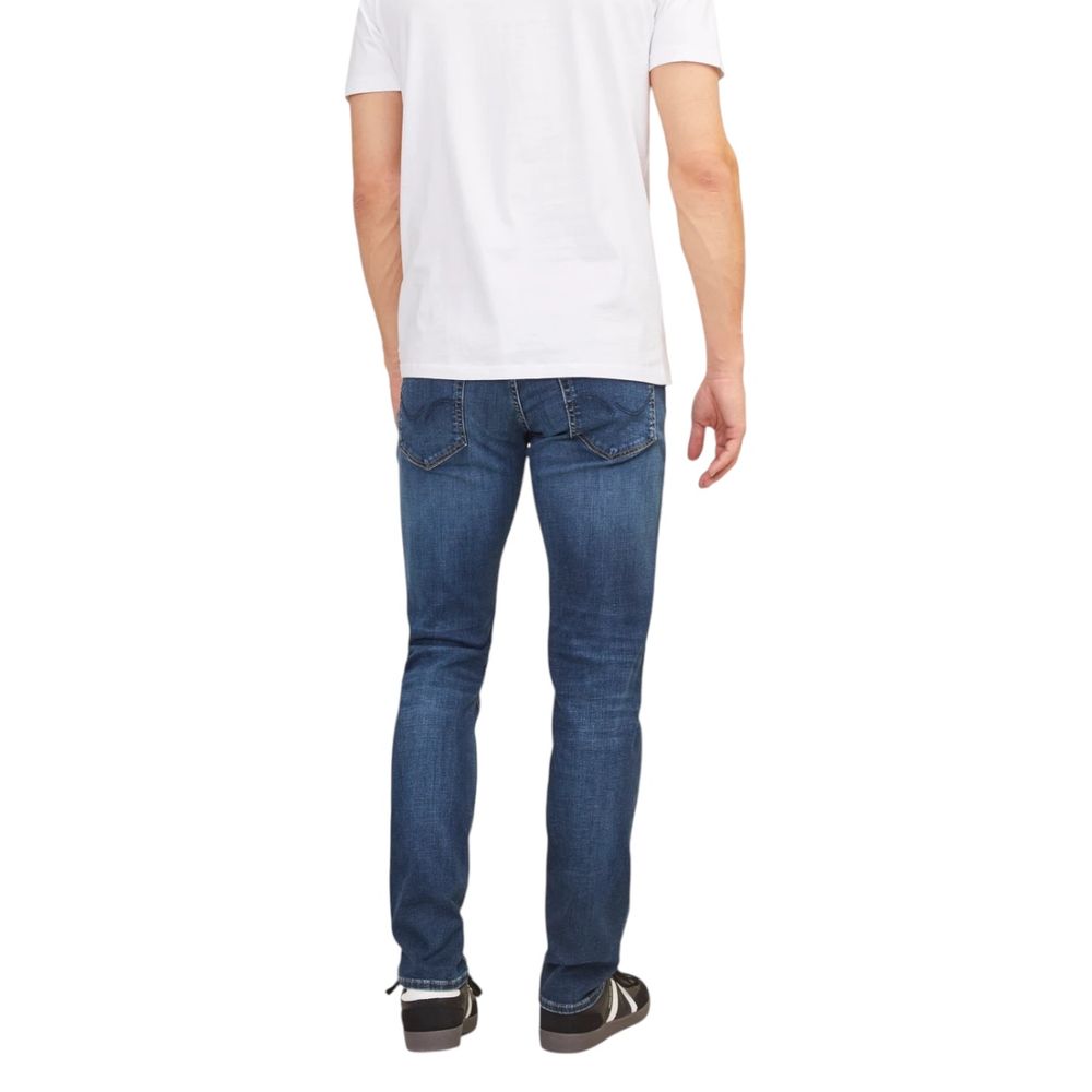 Jack Jones Blue Cotton Relaxed Fit Jeans