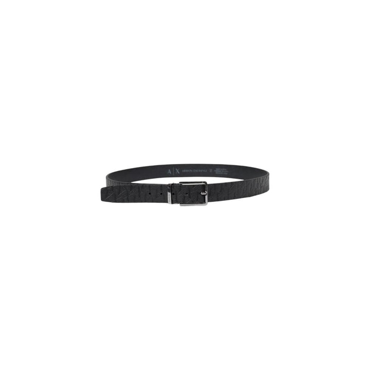 Armani Exchange Black Polyester Belt