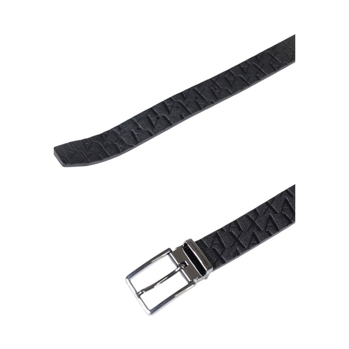 Armani Exchange Black Polyester Belt