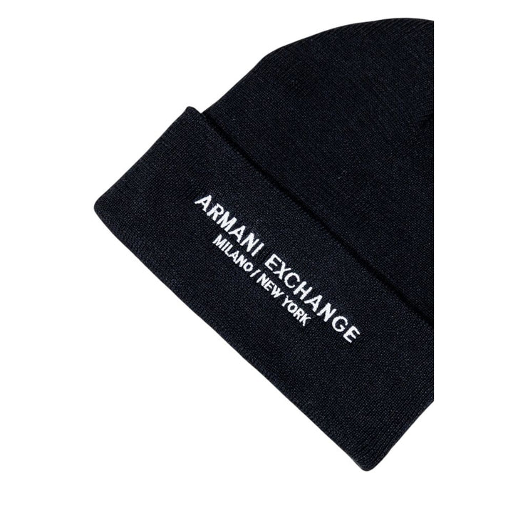 Armani Exchange Black Polyester Cap (Baseball Hat)