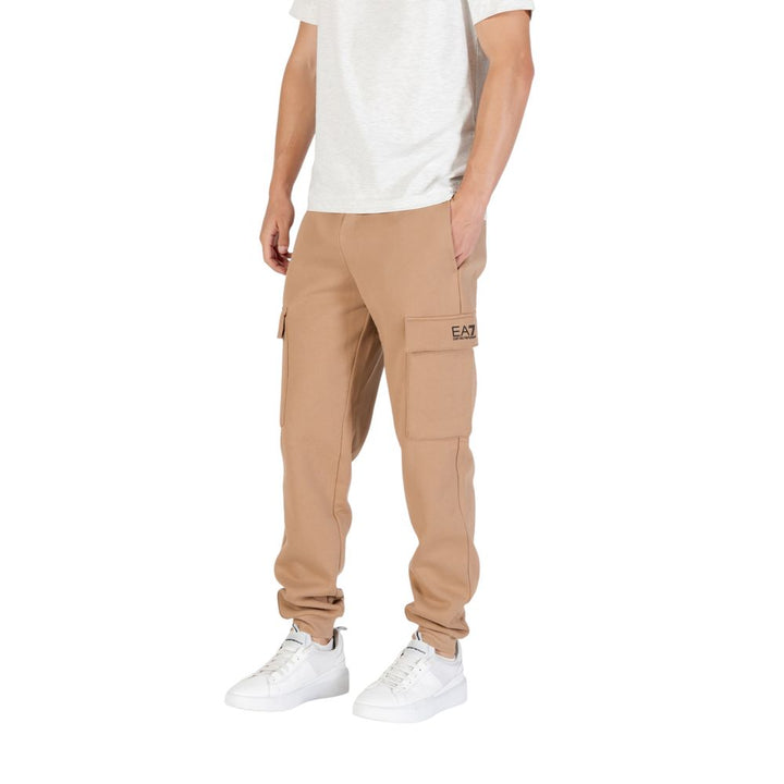 EA7 Emporio Armani Beige Cotton Joggers (Workout Pants)