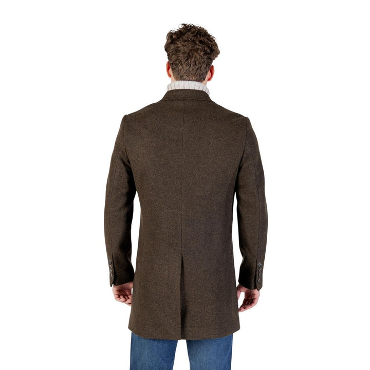 Gianni Lupo Green Polyester Coat