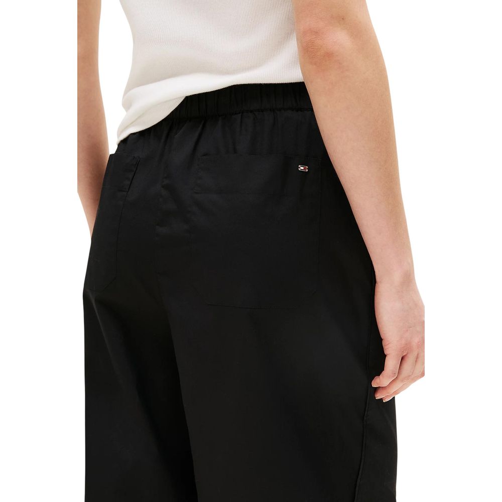 Tommy Hilfiger Black Organic Cotton Casual Pants