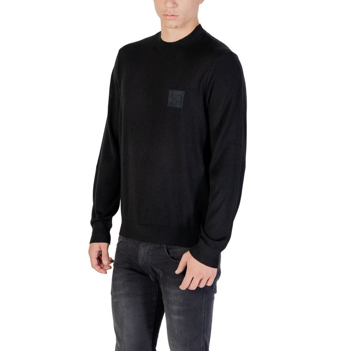 Armani Exchange Black Marabou Sweatshirt