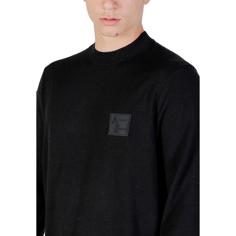 Armani Exchange Black Marabou Sweatshirt