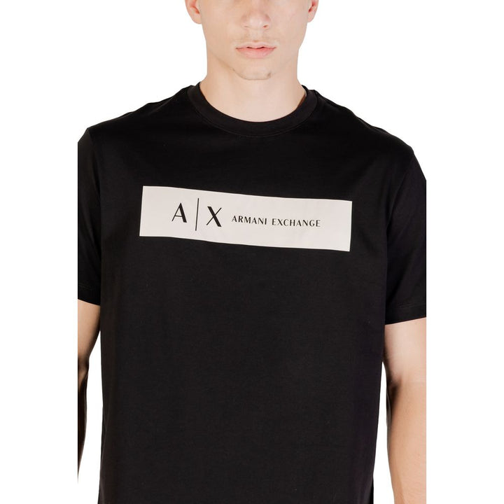 Armani Exchange Black Cotton T-Shirt