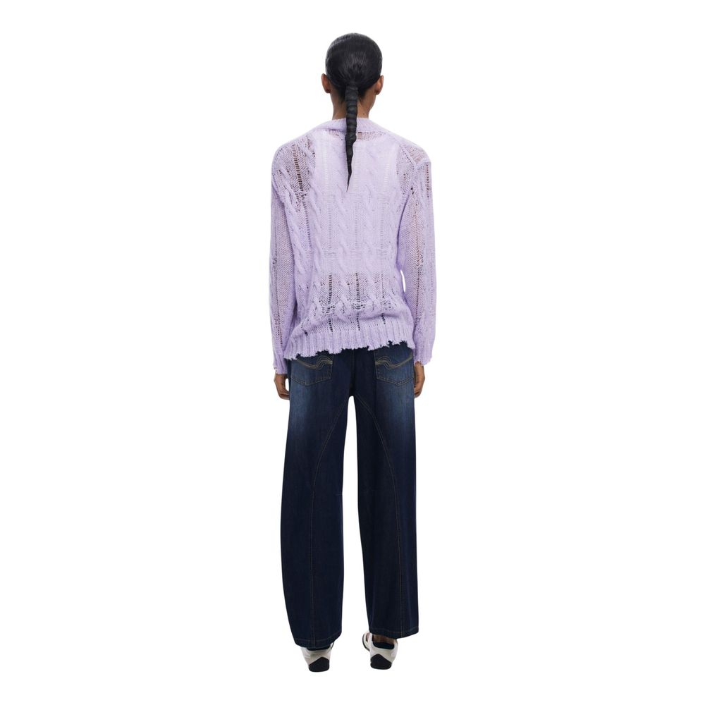Desigual Purple Polyamide Sweatshirt