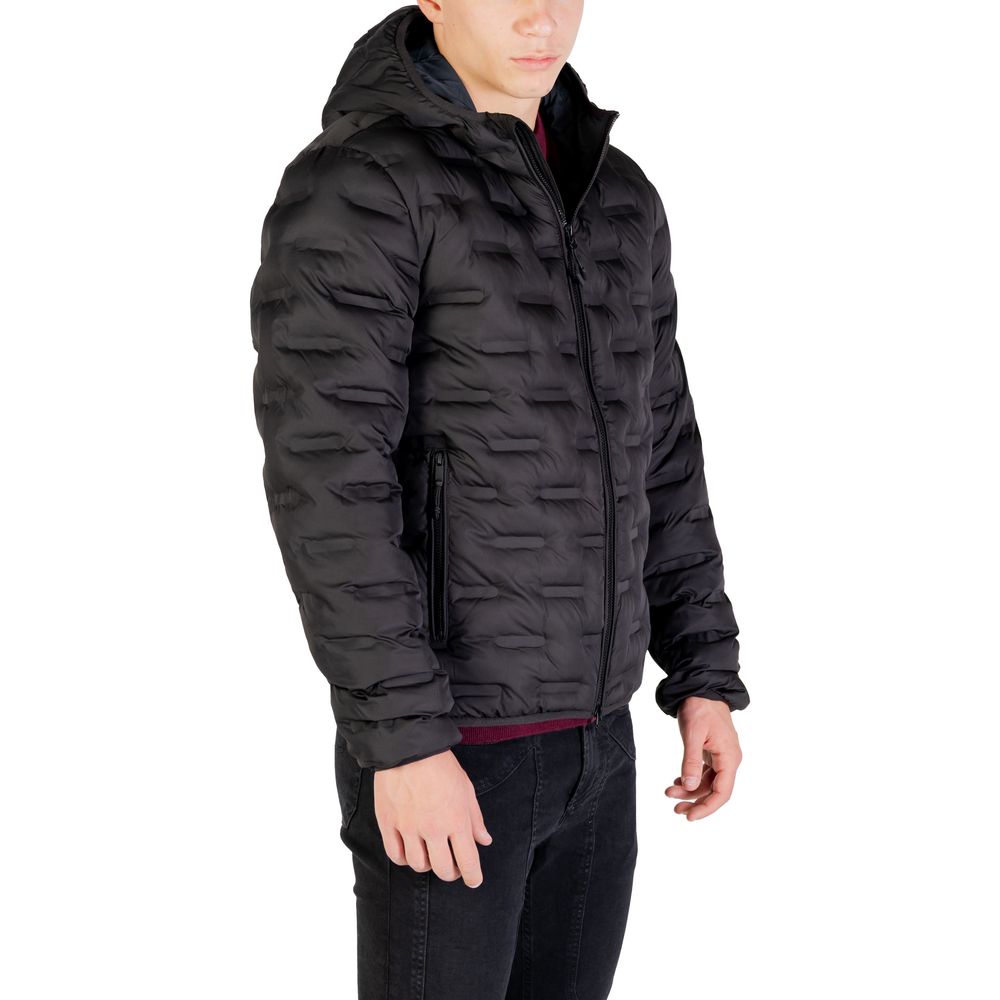 Replay Black Polyester Shell Jacket