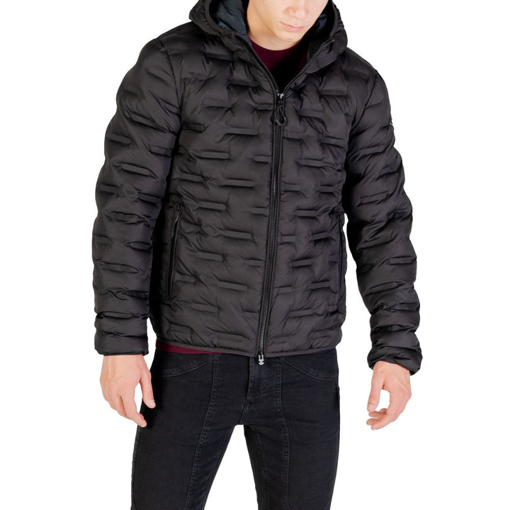 Replay Black Polyester Shell Jacket