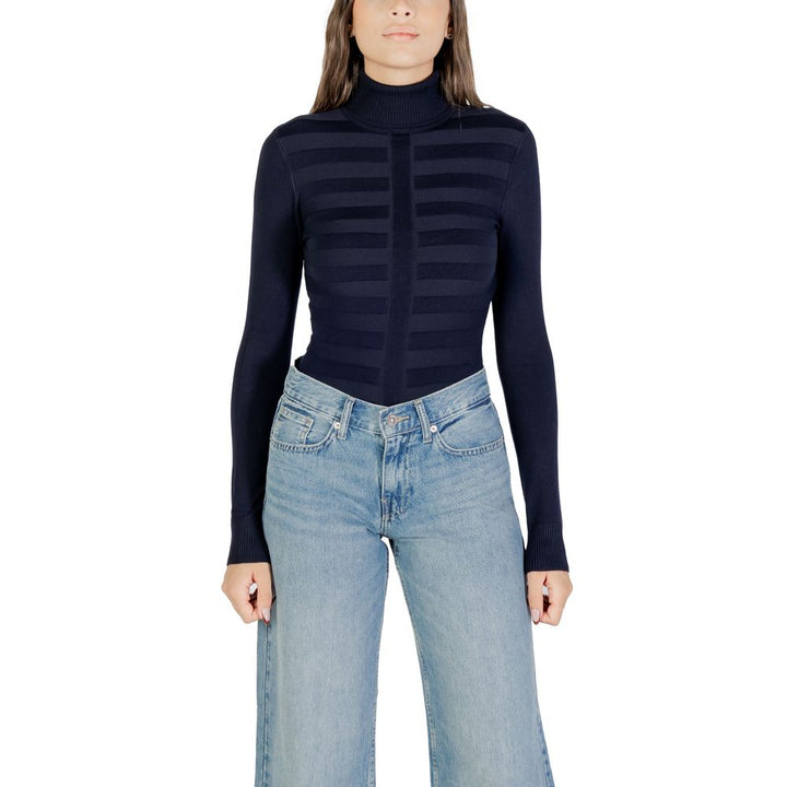 Morgan De Toi Blue Viscose Turtleneck