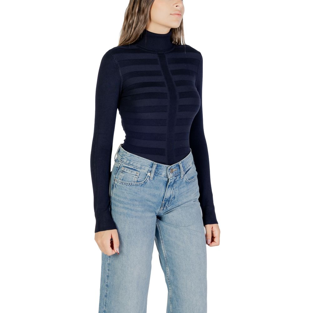 Morgan De Toi Blue Viscose Turtleneck