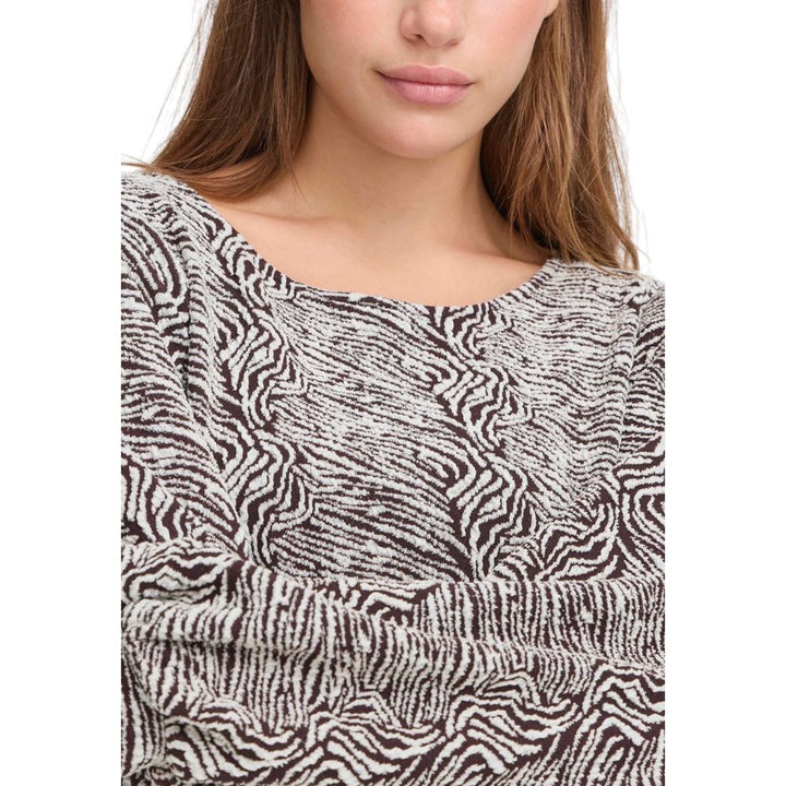 ICHI Brown Polyester Sweatshirt