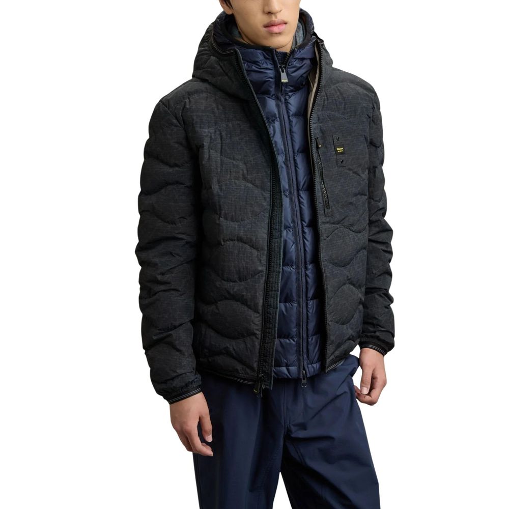 Blauer Black Polyester Coat