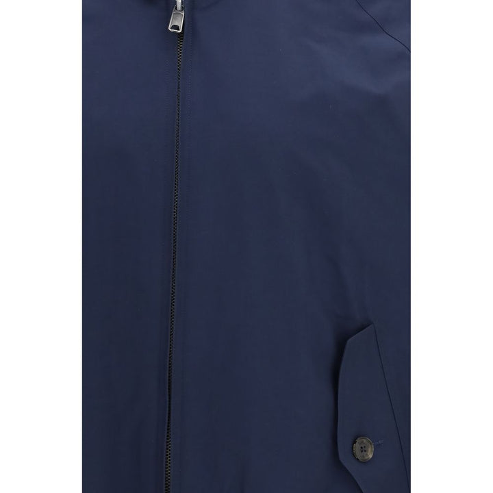 Baracuta Blue Polyester Biker Jacket