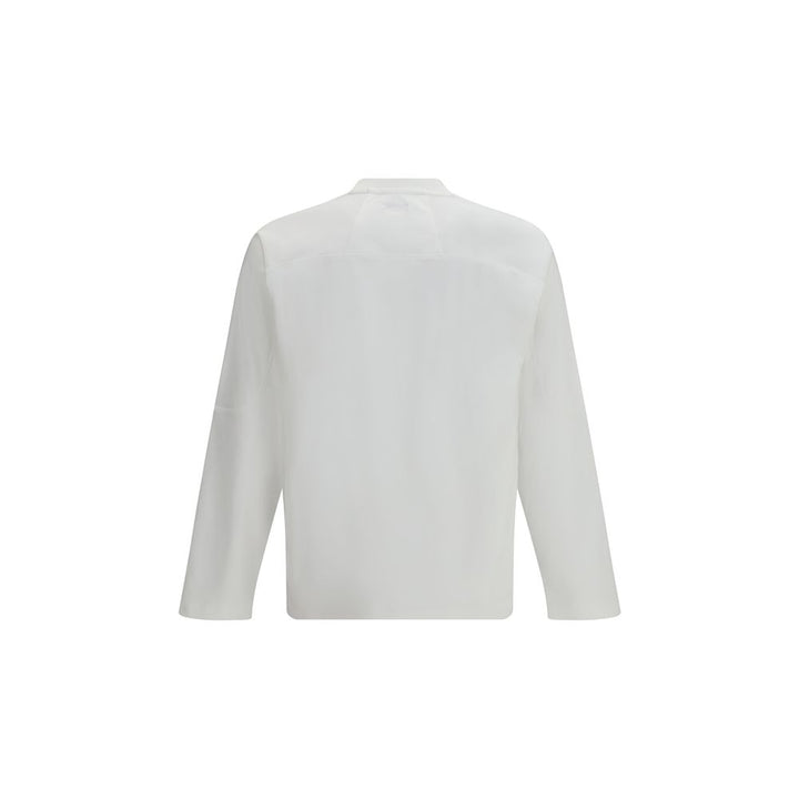 LAMINAR White Cotton Long Sleeve T-Shirt