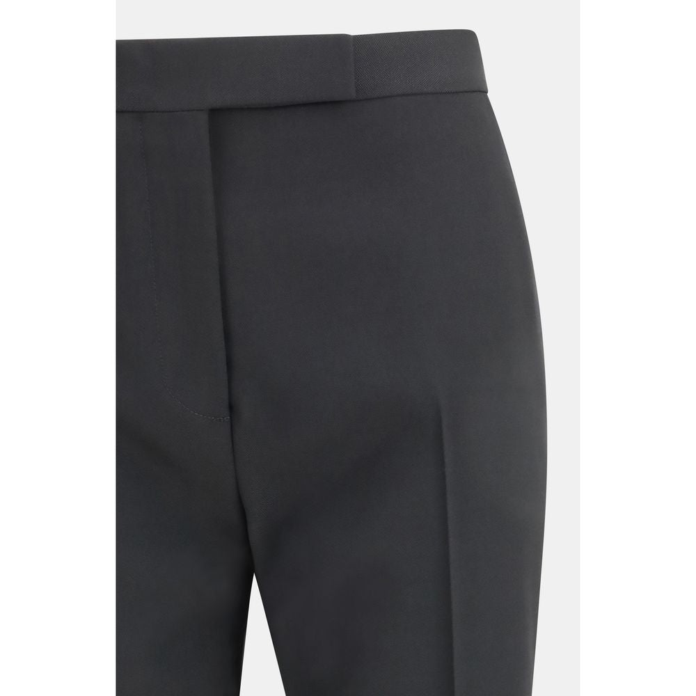Tom Ford Black Fleece Wool Dress Pants