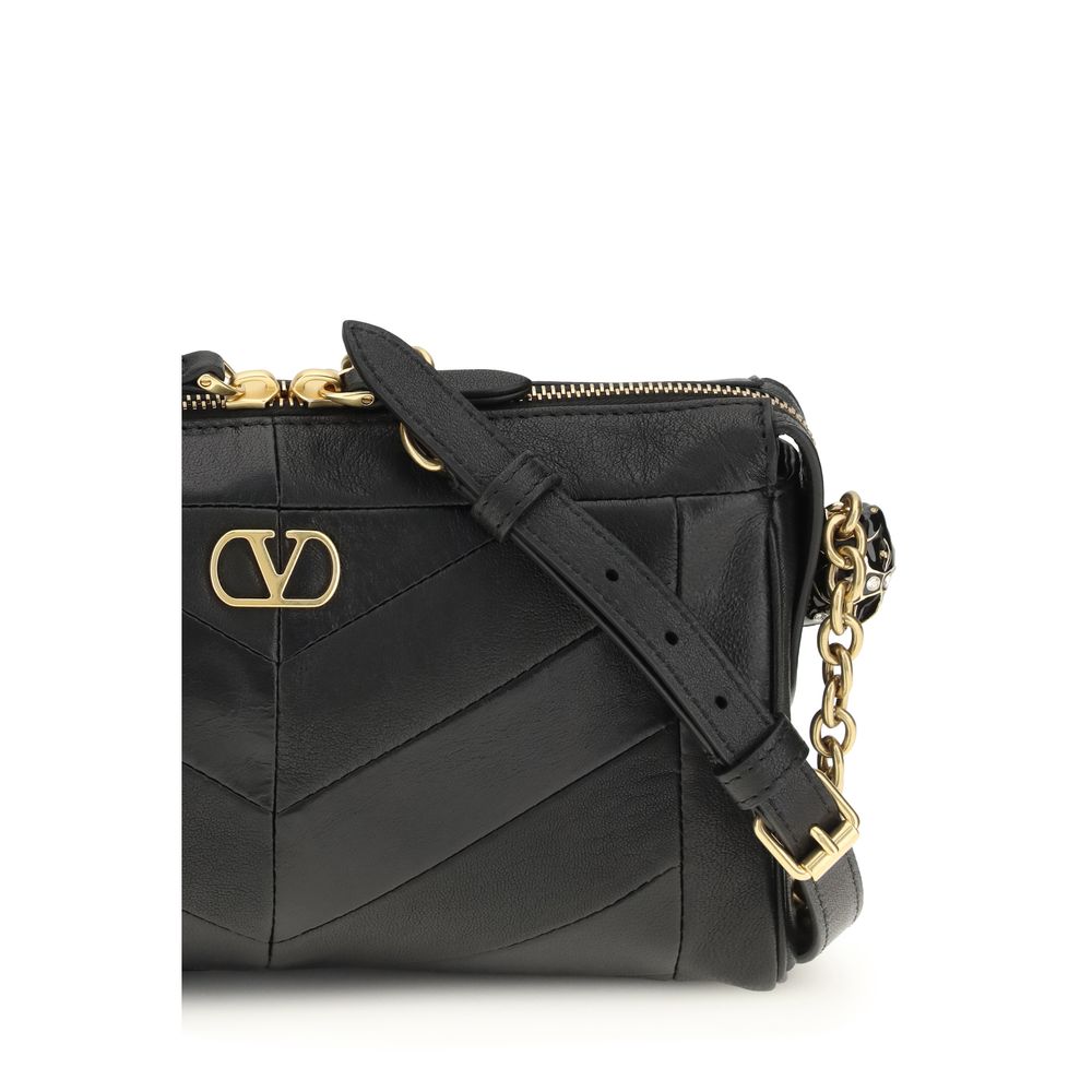 Valentino Garavani Black Lamb Ovis Aries Aries Shoulder Bag