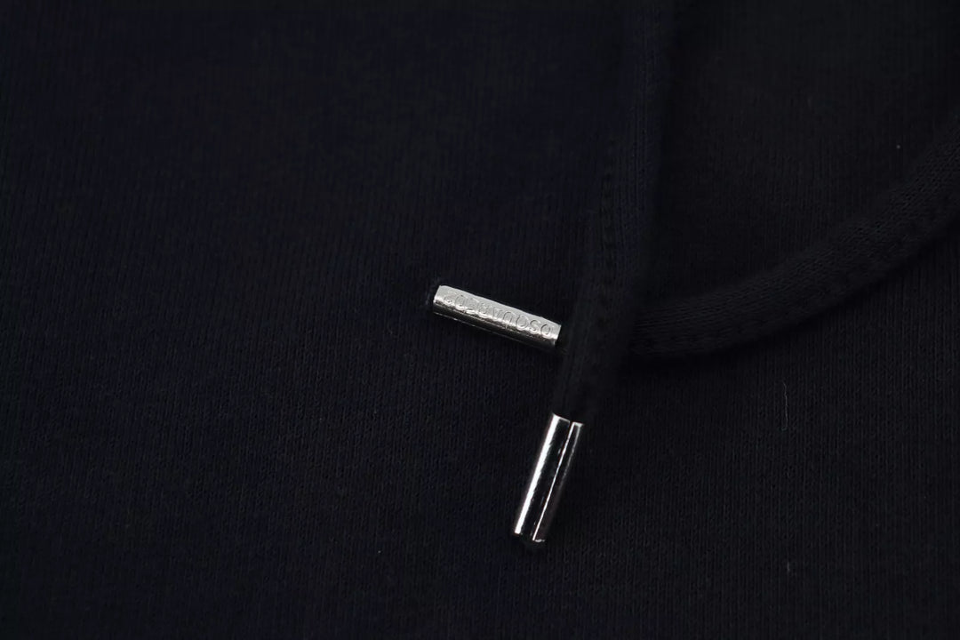 Dsquared² Black Tie Dye Cotton Hooded Sweatshirt Sweater