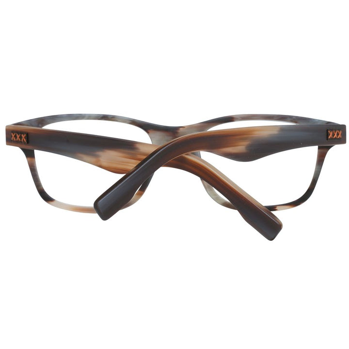 Ermenegildo Zegna Brown Plastic Glasses (Frames)