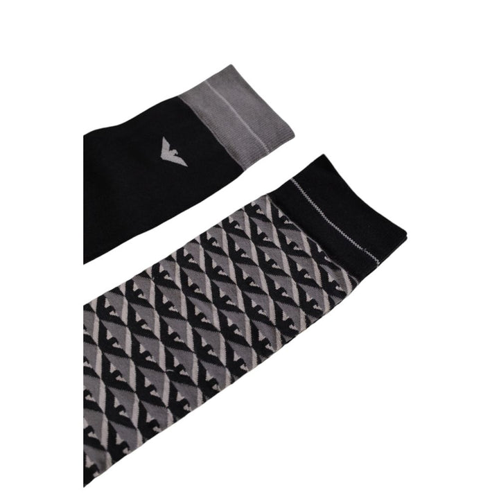 Emporio Armani Underwear Gray Cotton Socks