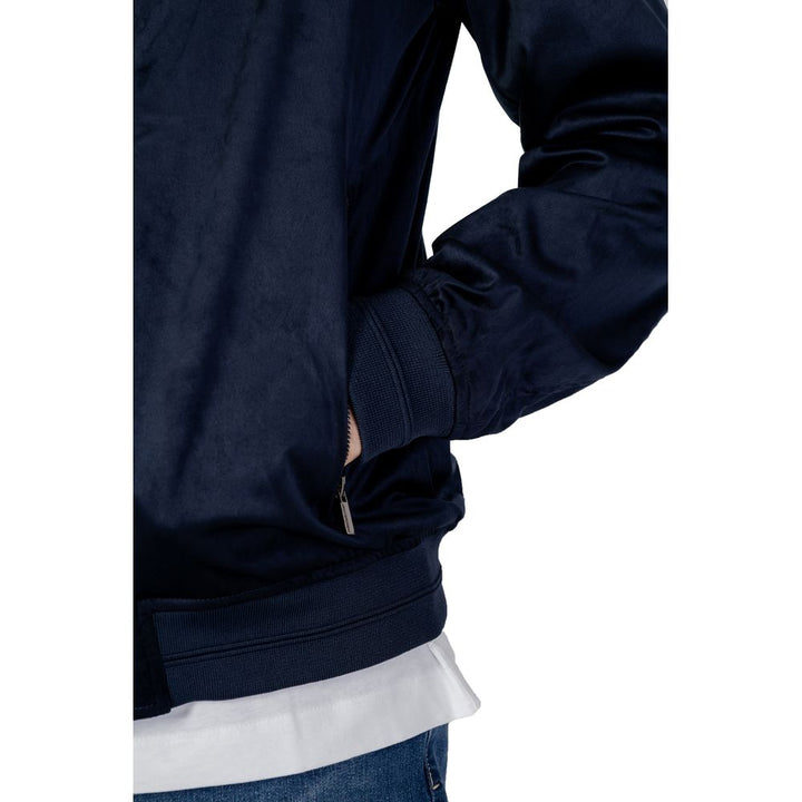 Hamaki-Ho Blue Polyester Bomber