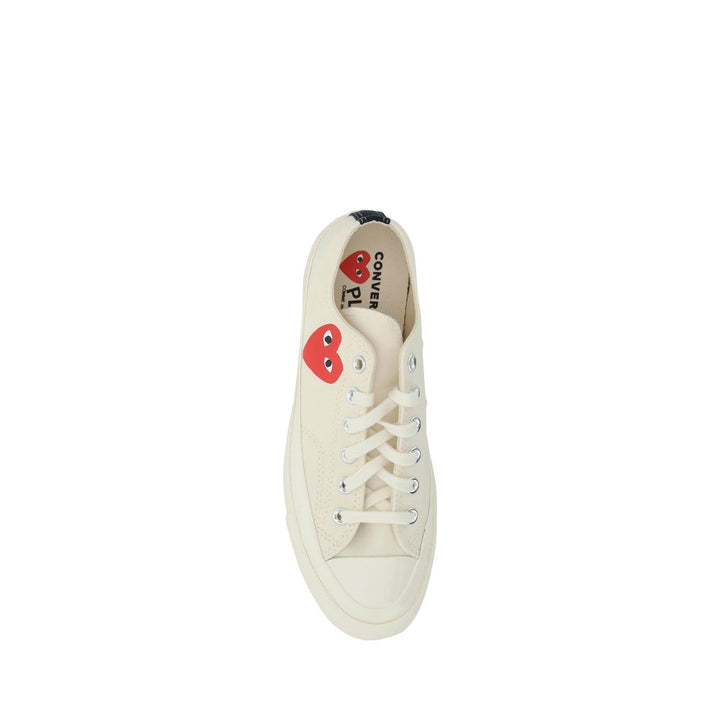Comme Des Garçons Play x Converse White Rubber Low Top Sneakers