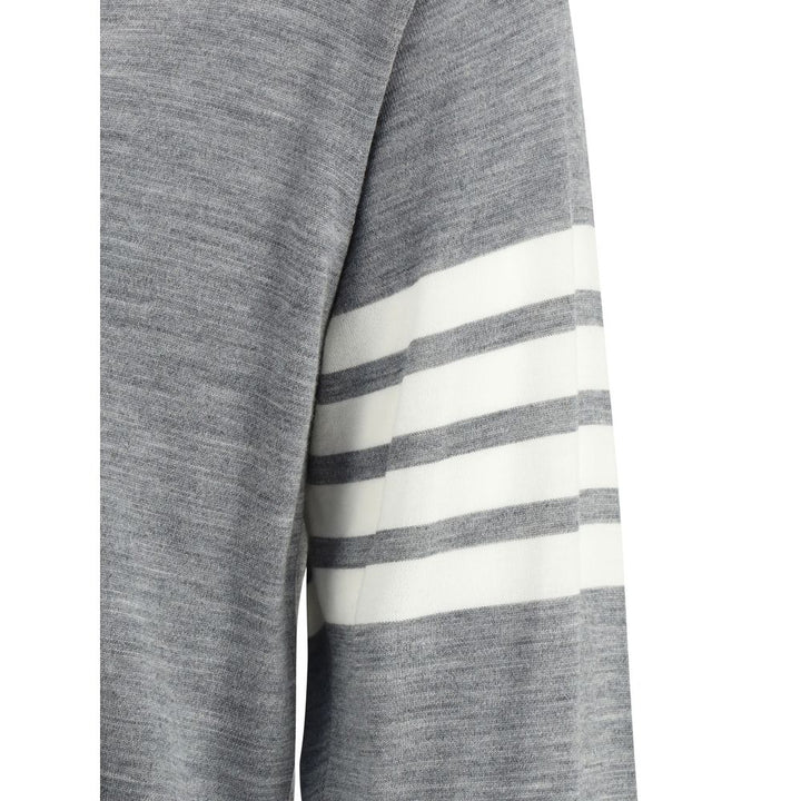 Thom Browne Gray Fleece Wool Cardigan