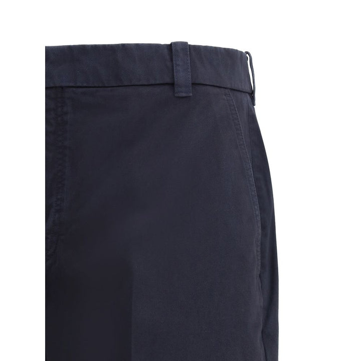 Thom Browne Blue Cotton Casual Pants