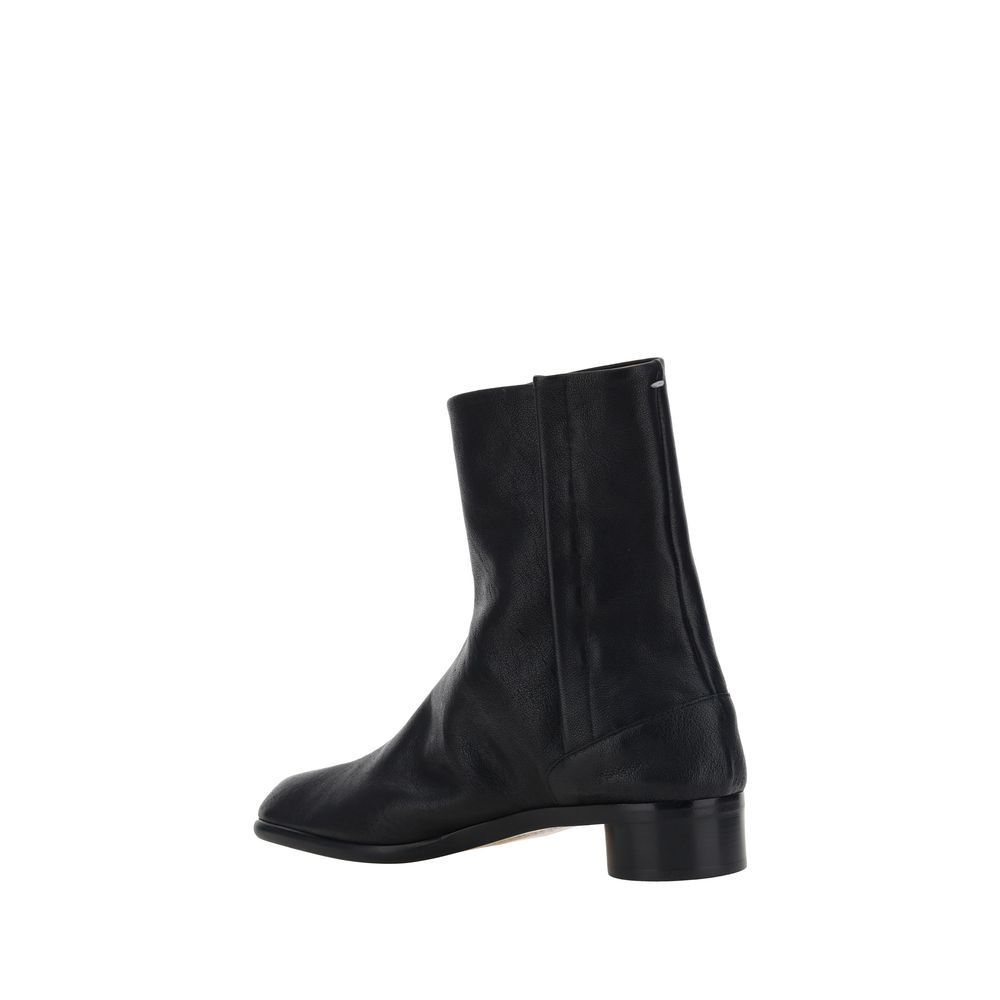 Maison Margiela Black Camel Hair  Flat Boots