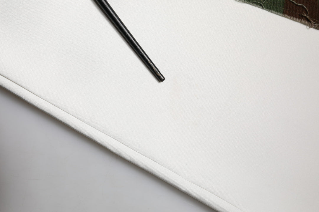 Dolce & Gabbana White Camouflage Patchwork Sweatpants Pants