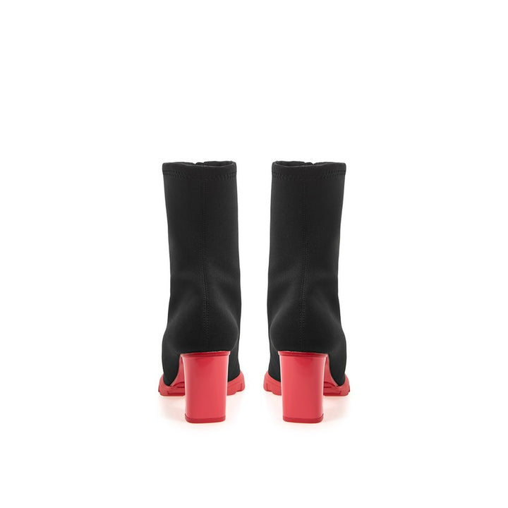 Alexander McQueen Black Neoprene Ankle Boots