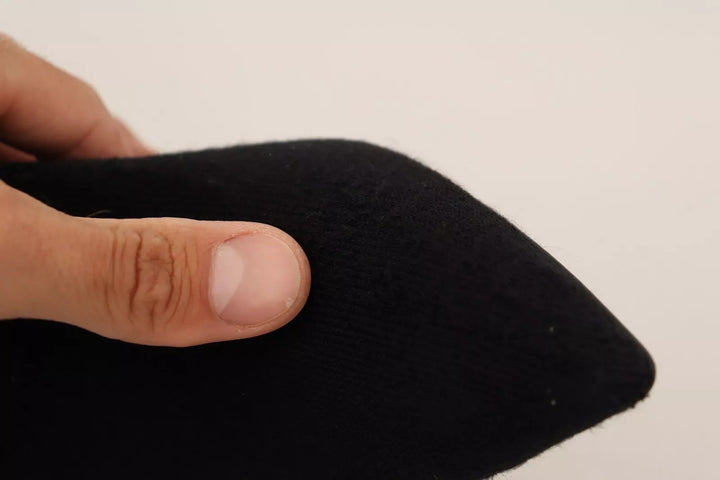 GCDS Black Suede Logo Socks Block Heel Ankle Boots Shoes