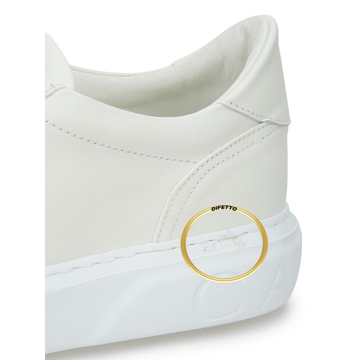 Casadei White Leather Athletic Sneakers