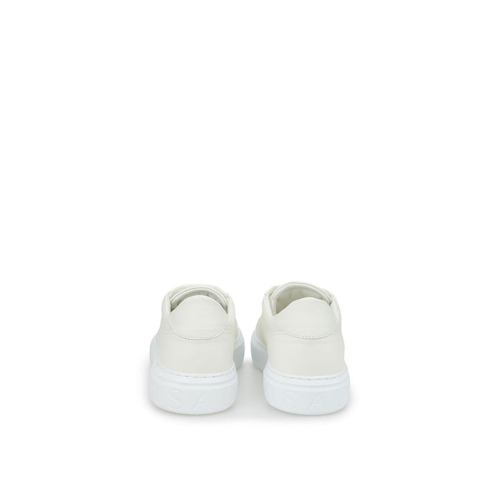 Casadei White Leather Athletic Sneakers