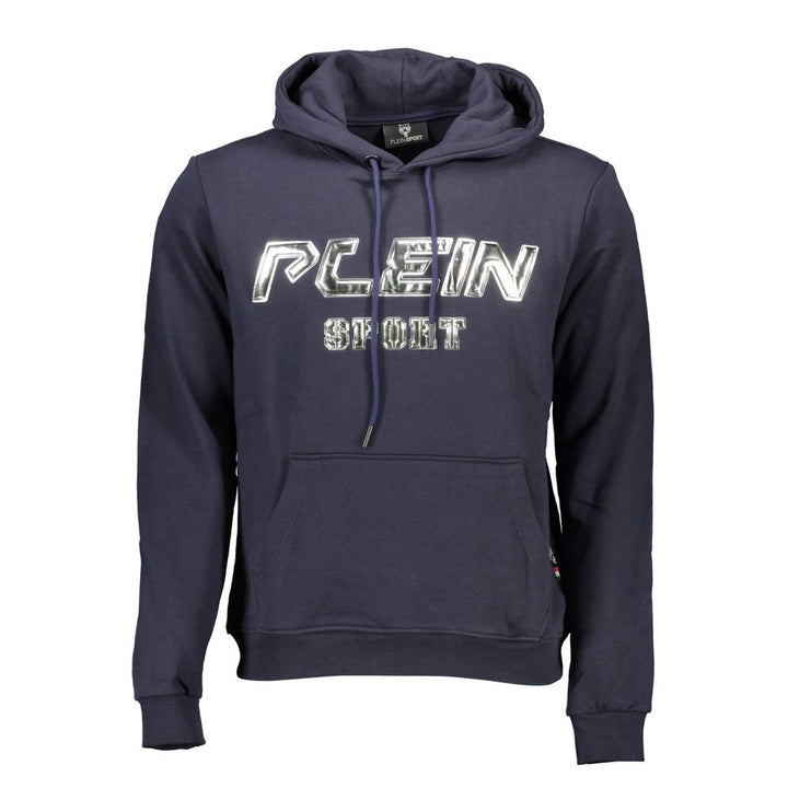 Plein Sport Blue Cotton Men's Hooded Sweatshirt