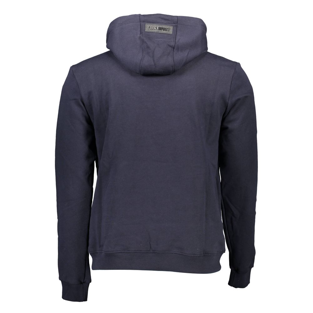 Plein Sport Blue Cotton Men's Hooded Sweatshirt