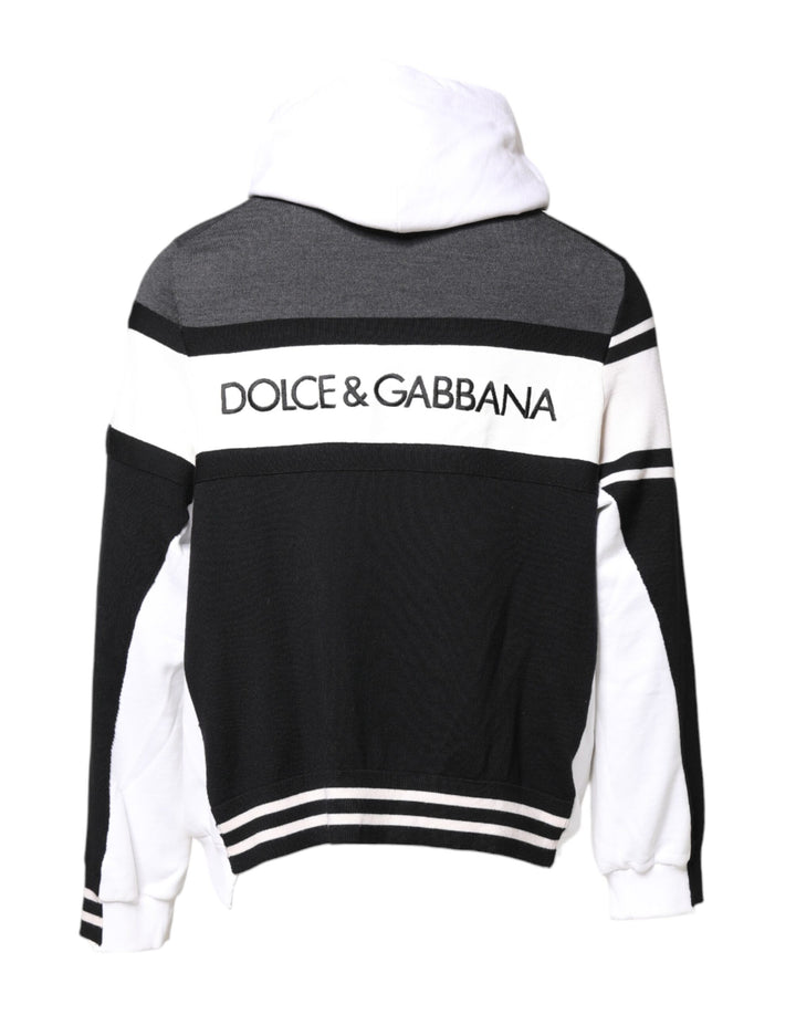 Dolce & Gabbana Multicolor Logo Pullover Hooded Sweater