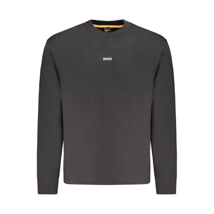 Hugo Boss Black Cotton Men Sweatshirt
