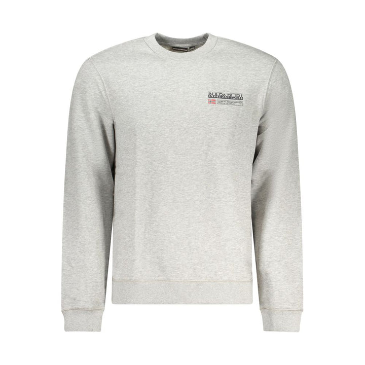 Napapijri Grigio Cotton Men Sweatshirt