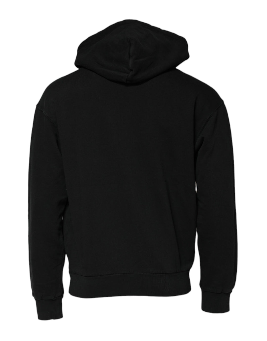 Dolce & Gabbana Black Logo Full Zip Hooded Men Sweatshirt Sweater