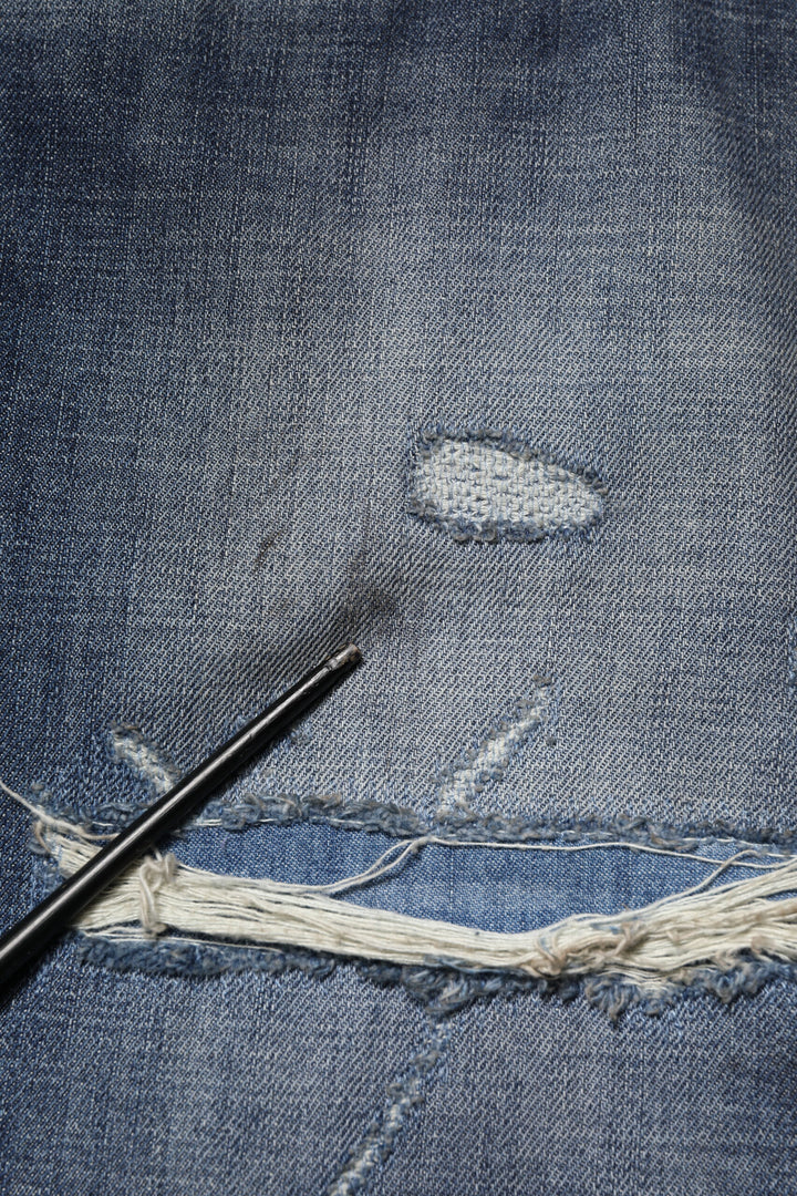 Dolce & Gabbana Blue Washed Tattered Cotton Men Jeans