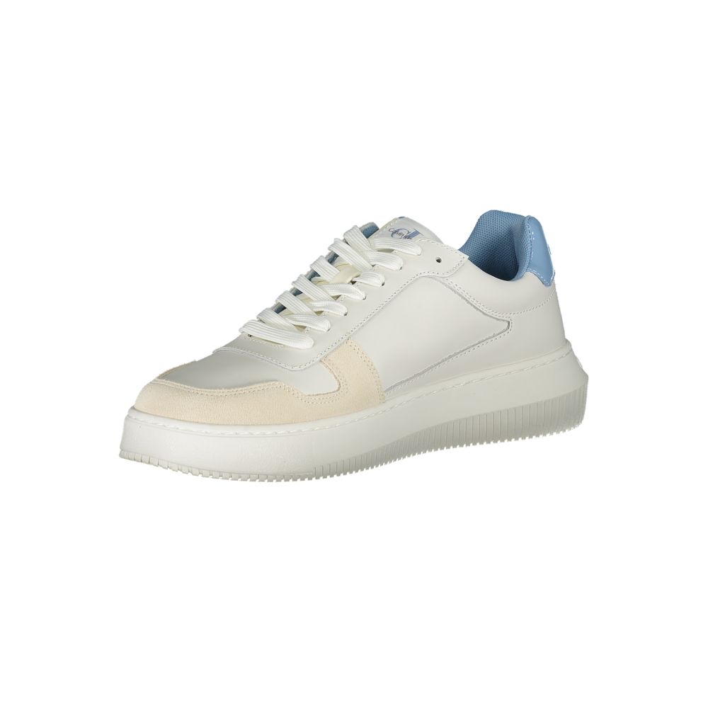 Calvin Klein Bianco Leather Mens Sneaker