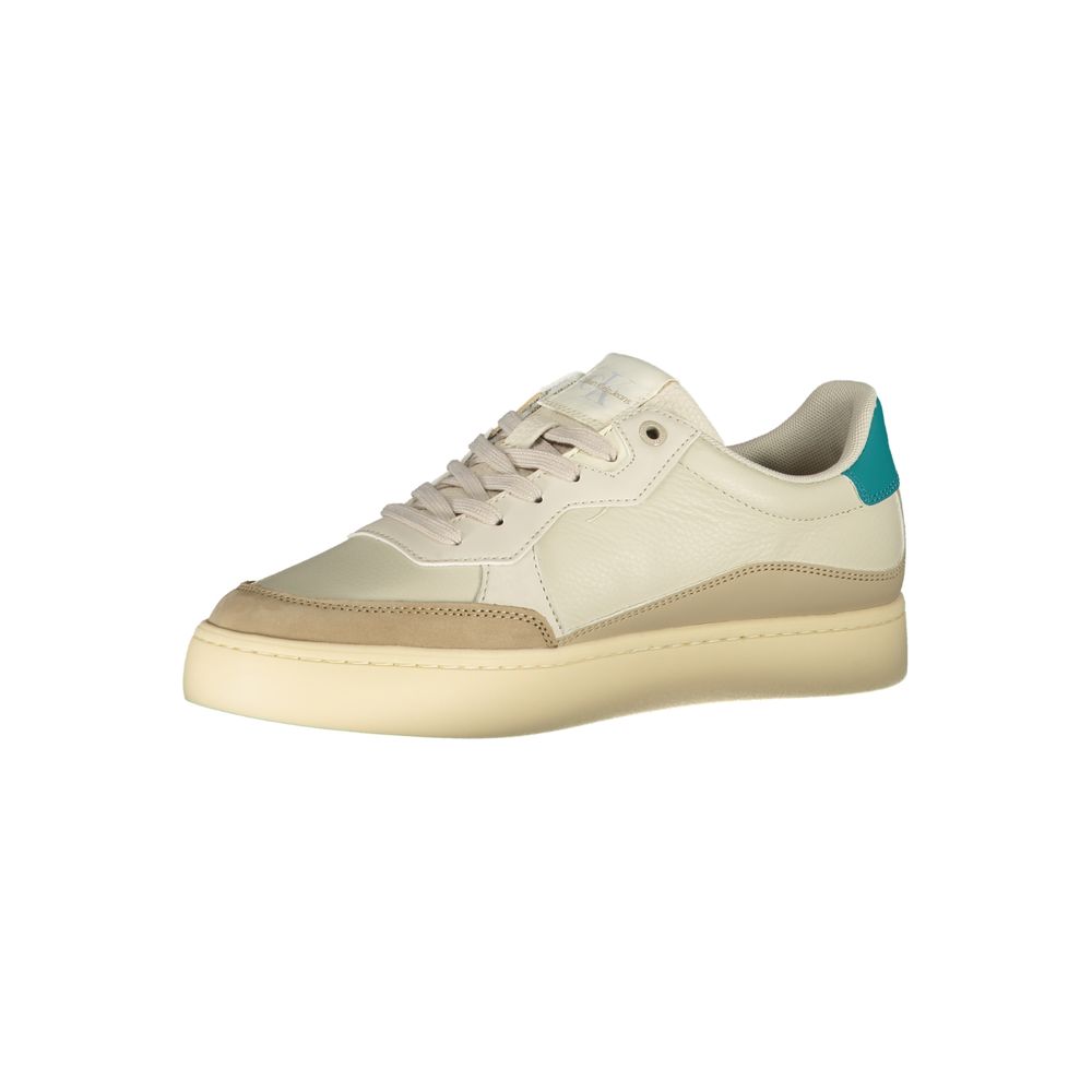 Calvin Klein Beige Polyurethane Men's Sneaker