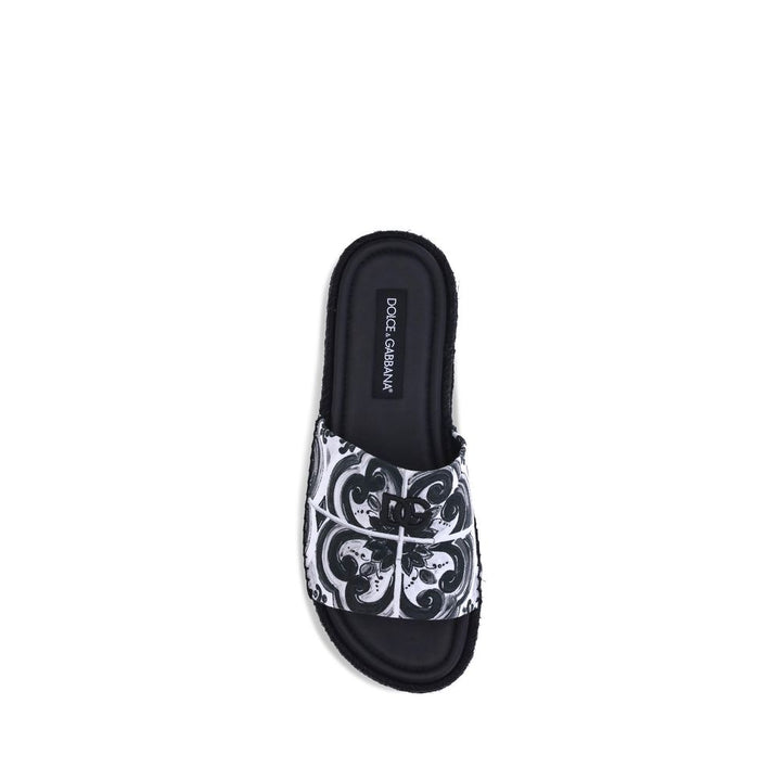 Dolce & Gabbana Black Cotton Espadrilles