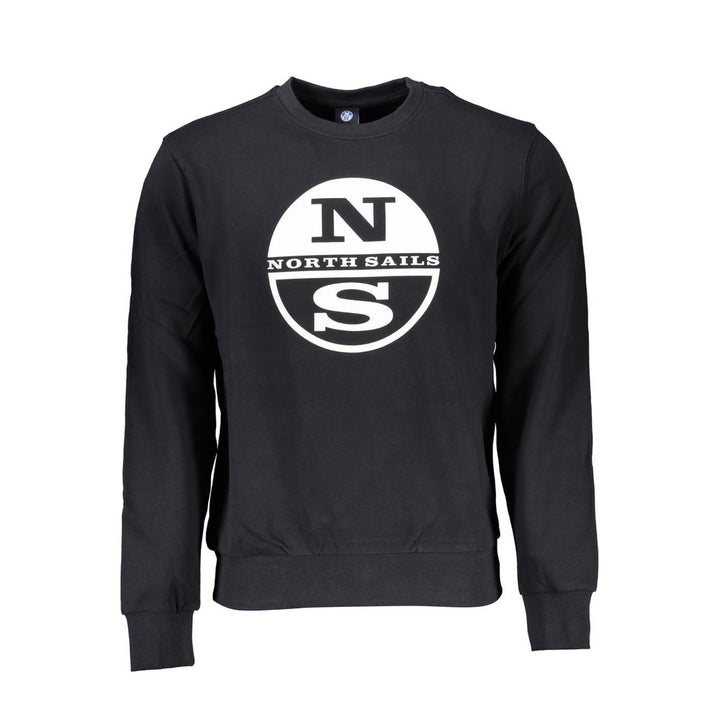 North Sails Black Cotton Men's Sweatshirt