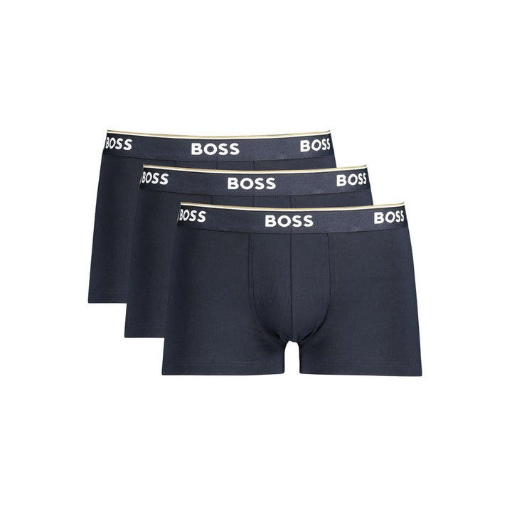 Hugo Boss Blu Cotton Men Boxer