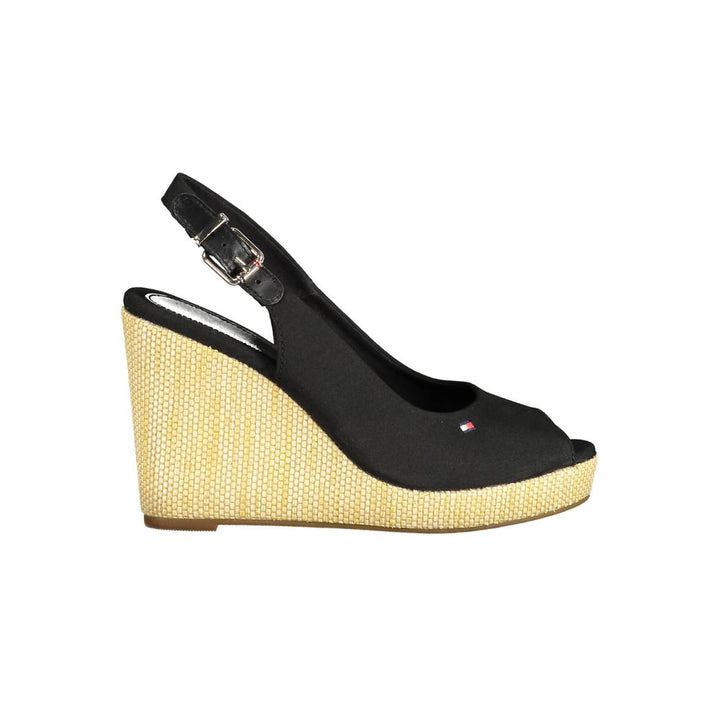 Tommy Hilfiger Black Polyester Women Sandal