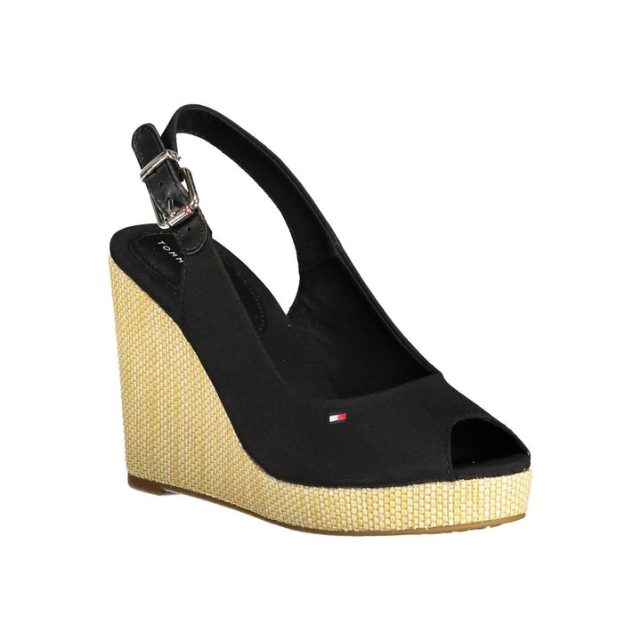 Tommy Hilfiger Black Polyester Women Sandal